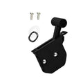 Black throttle control handle with mounting bracket and hardware screws