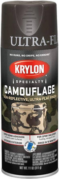 Brown camouflage ultra-flat spray paint can with Krylon Specialty label