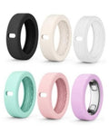 6-pack silicone ring covers for Oura Ring Gen 5: black, cream, white, teal, pink, purple