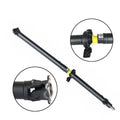 Rear driveshaft prop shaft assembly, black tube with yoke end and mounting joint details