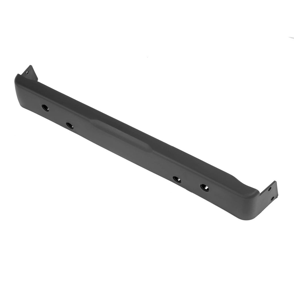 Black rear bumper bar for golf cart with mounting holes along the length