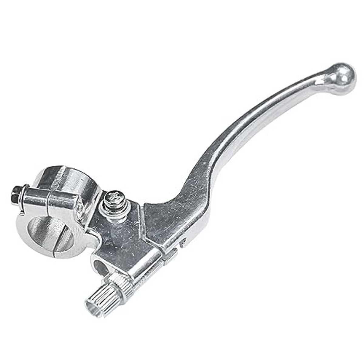 Left brake lever perch close-up showing pivot point and mounting bolts