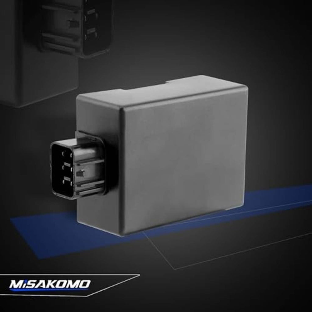 CDI ignition box module side view with attached multi-pin connector