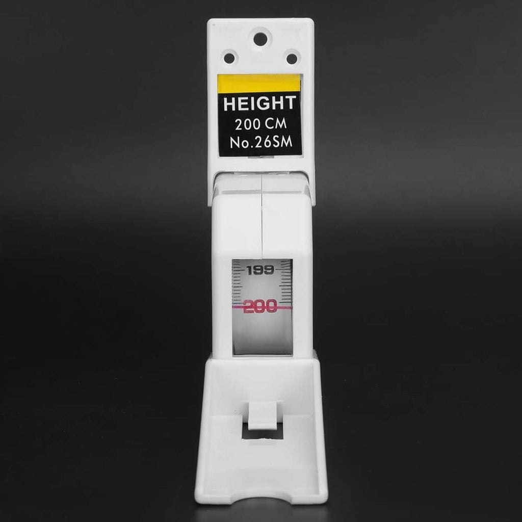 Wall-mounted height measuring meter with scale panel and 200 cm range