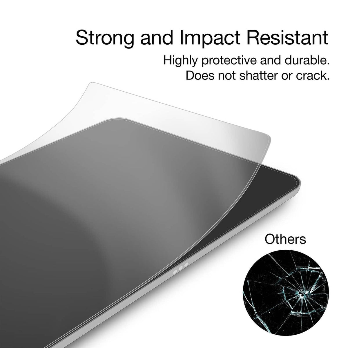 Impact-resistant screen protector film for strong, durable protection