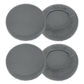 Smoke gray round bar stool cover set, 16–18 in, elastic edge, 4 pack