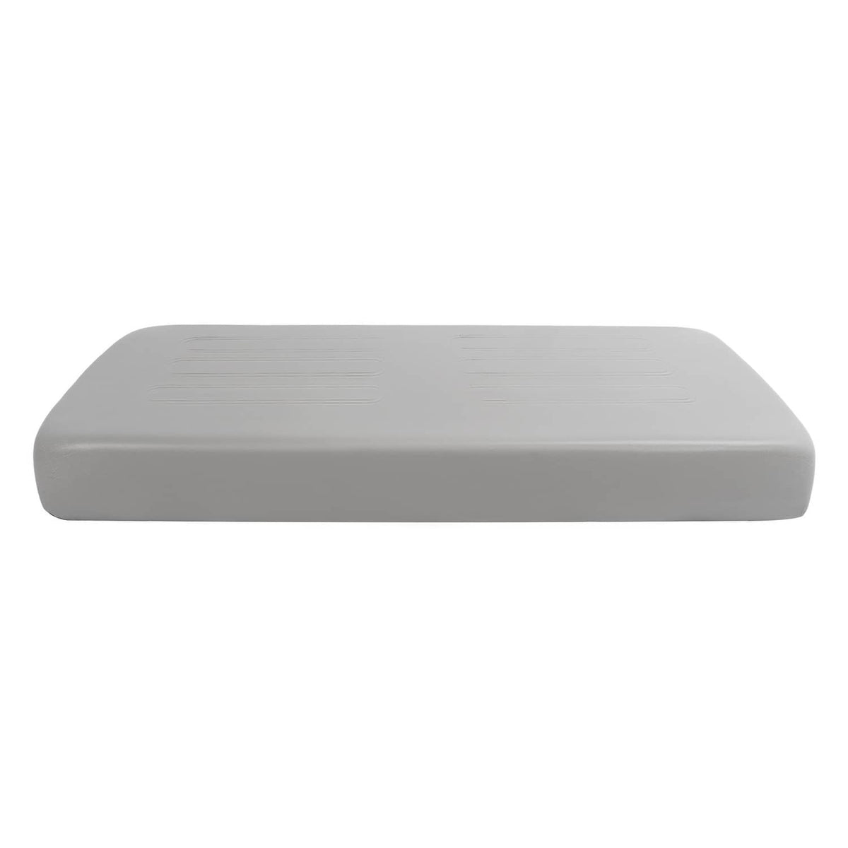 Light gray front seat bottom cushion with contoured seat shape