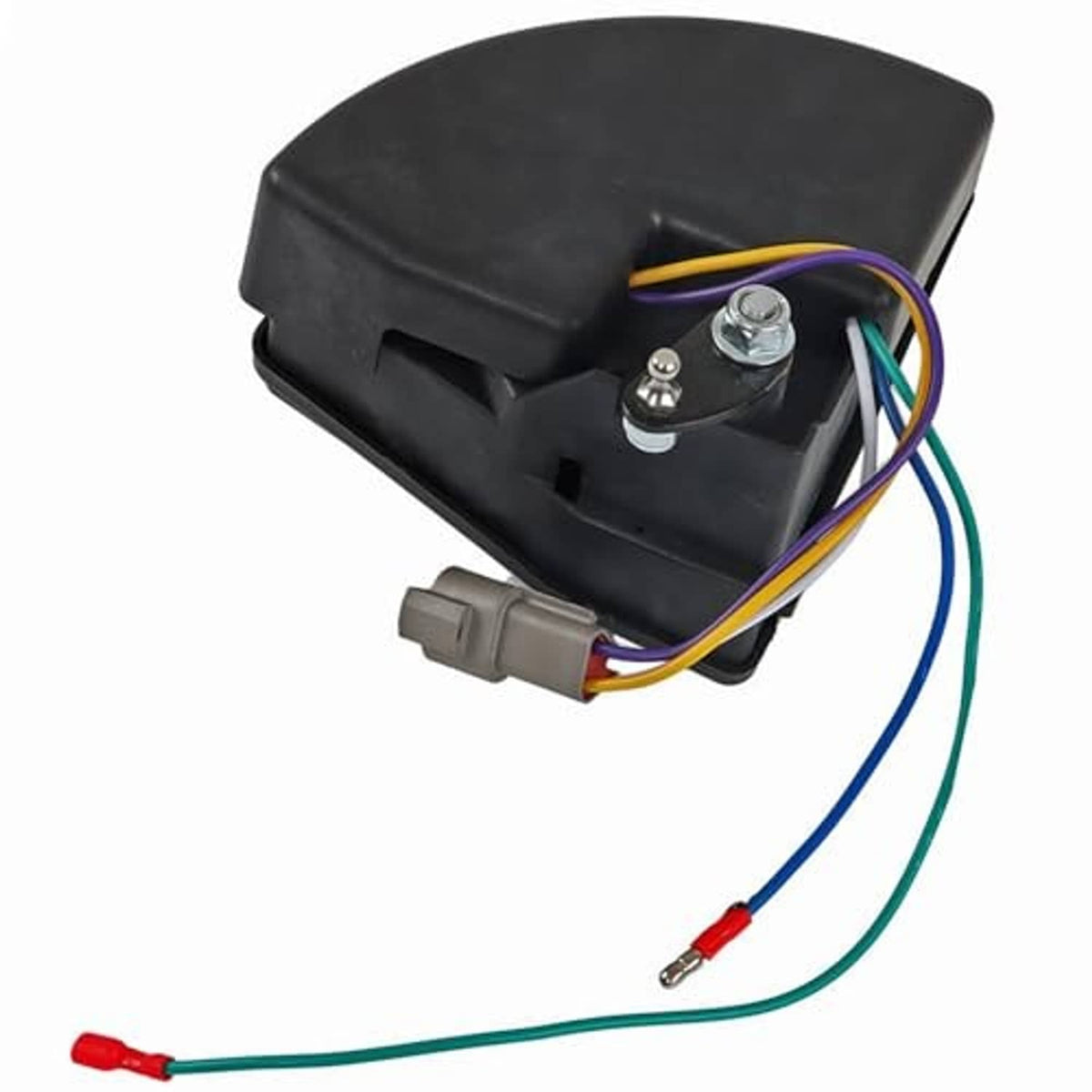Golf cart wiper switch replacement in black housing with multicolor wiring and terminals