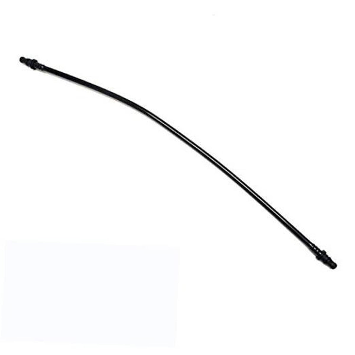 Black coolant breather pipe with molded ends and small connector