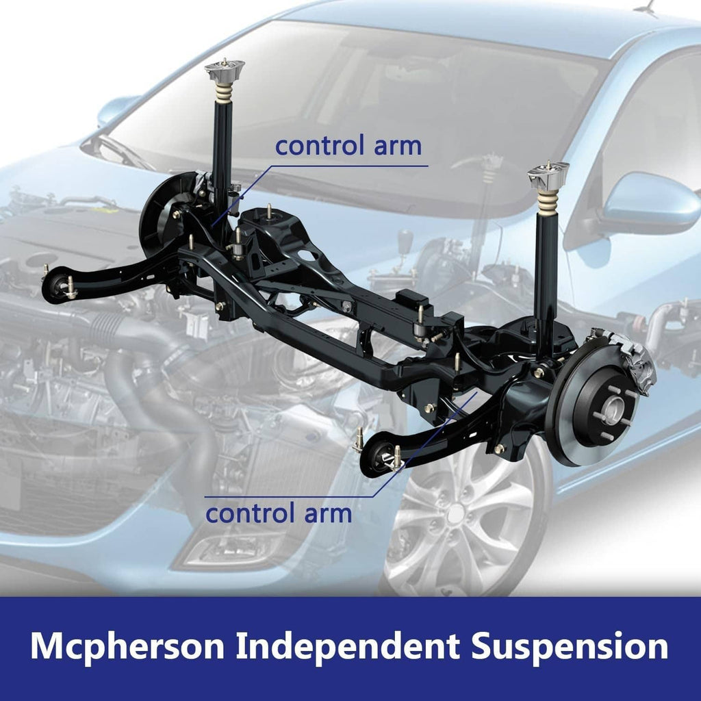 Vehicle suspension control arms kit with black control arms and ball joints