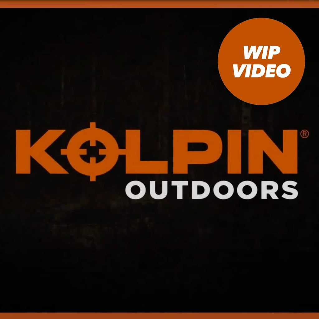 KOLPIN OUTDOORS promotional screen with WIP video badge