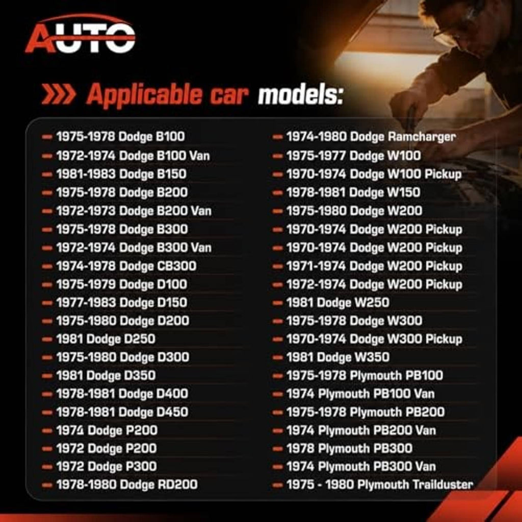 Ignition control module compatibility graphic with vehicle model list