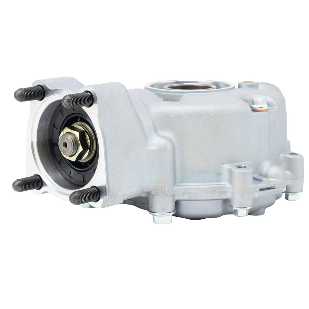 Rear differential housing and wheel hub assembly, silver case with bearing seal