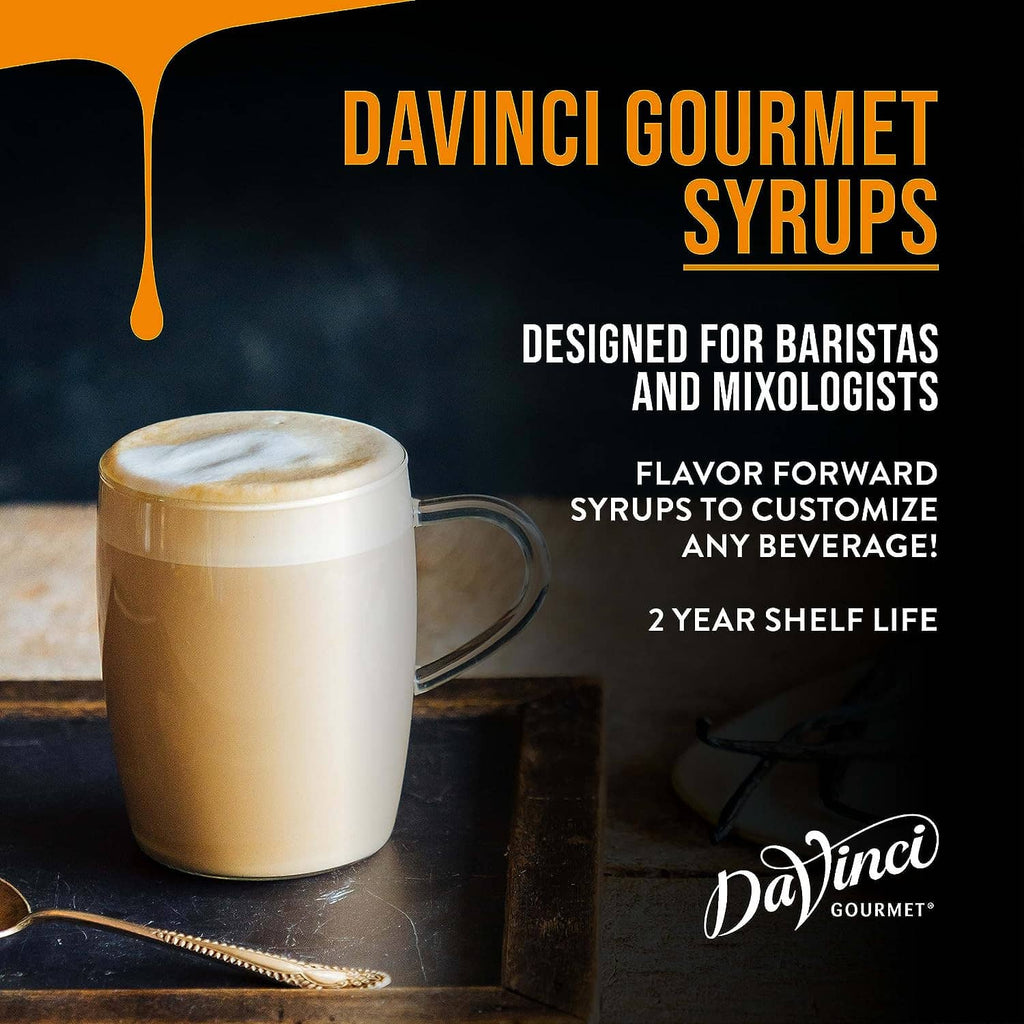 Latte cup on table for DaVinci Gourmet cherry syrup promotion