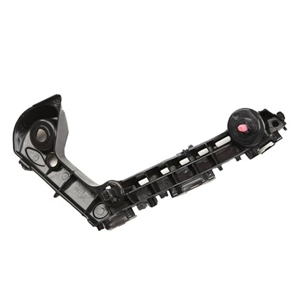 Front bumper bracket retainer assembly, black plastic with pink insert and curved end mounts