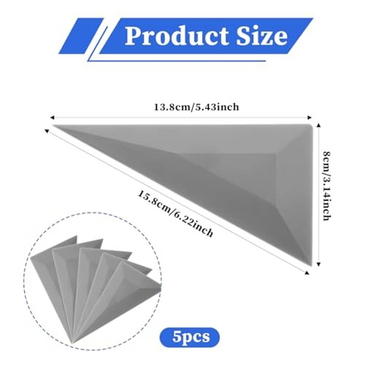 Gray triangular contour squeegee for window tinting, flat card shape