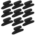 Black ABS violin case bow holders, curved base with screw holes (set of 10)