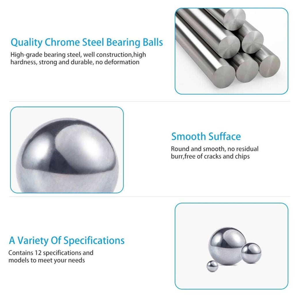 Single chrome steel bearing ball, smooth round dark-silver sphere