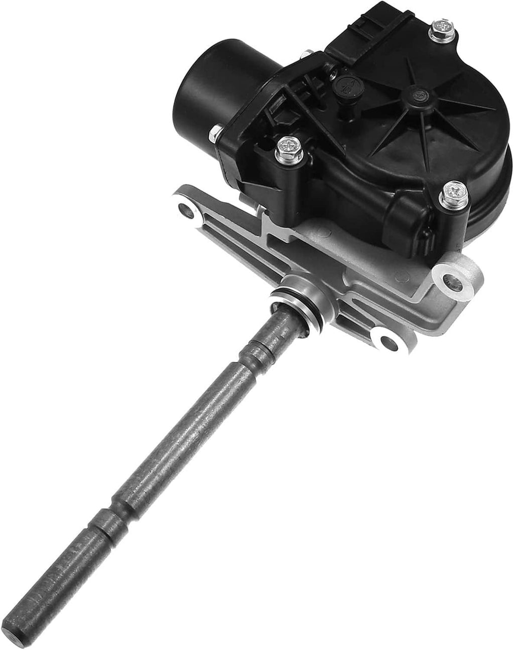 Transfer case actuator motor with black housing and lever shaft assembly
