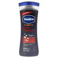 Vaseline MEN extra strength lotion bottle, non-greasy, for hands and body