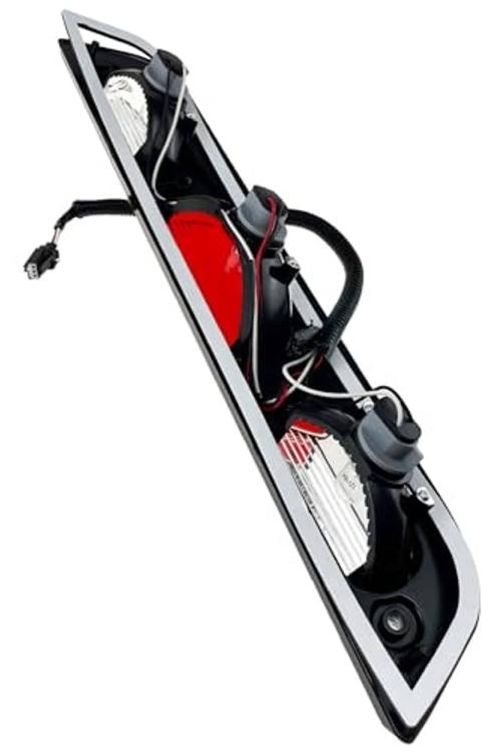 Center high mount third brake light inner housing with red insert and wiring