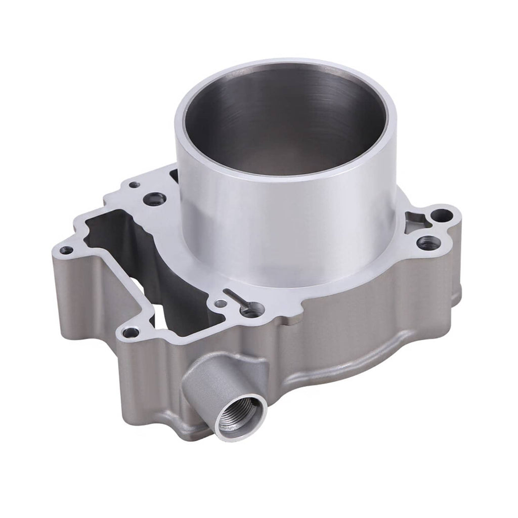 Metal cylinder top end rebuild component with threaded outlet and mounting holes
