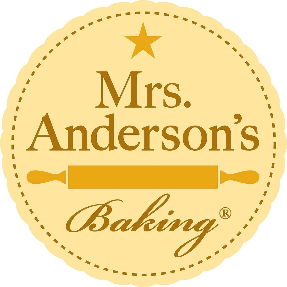 Mrs. Anderson's Baking logo badge for baking accessories