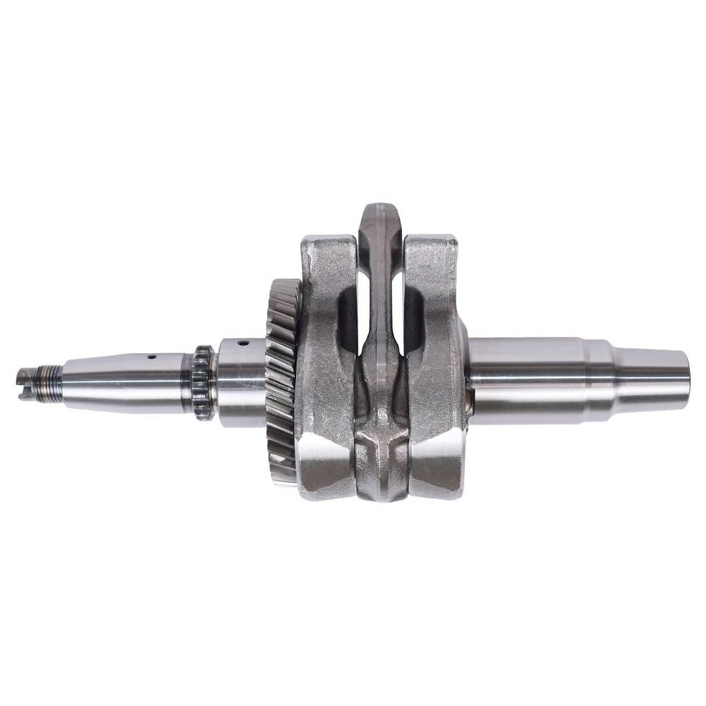 ATV crankshaft with gear wheel, steel shafts, and crank support
