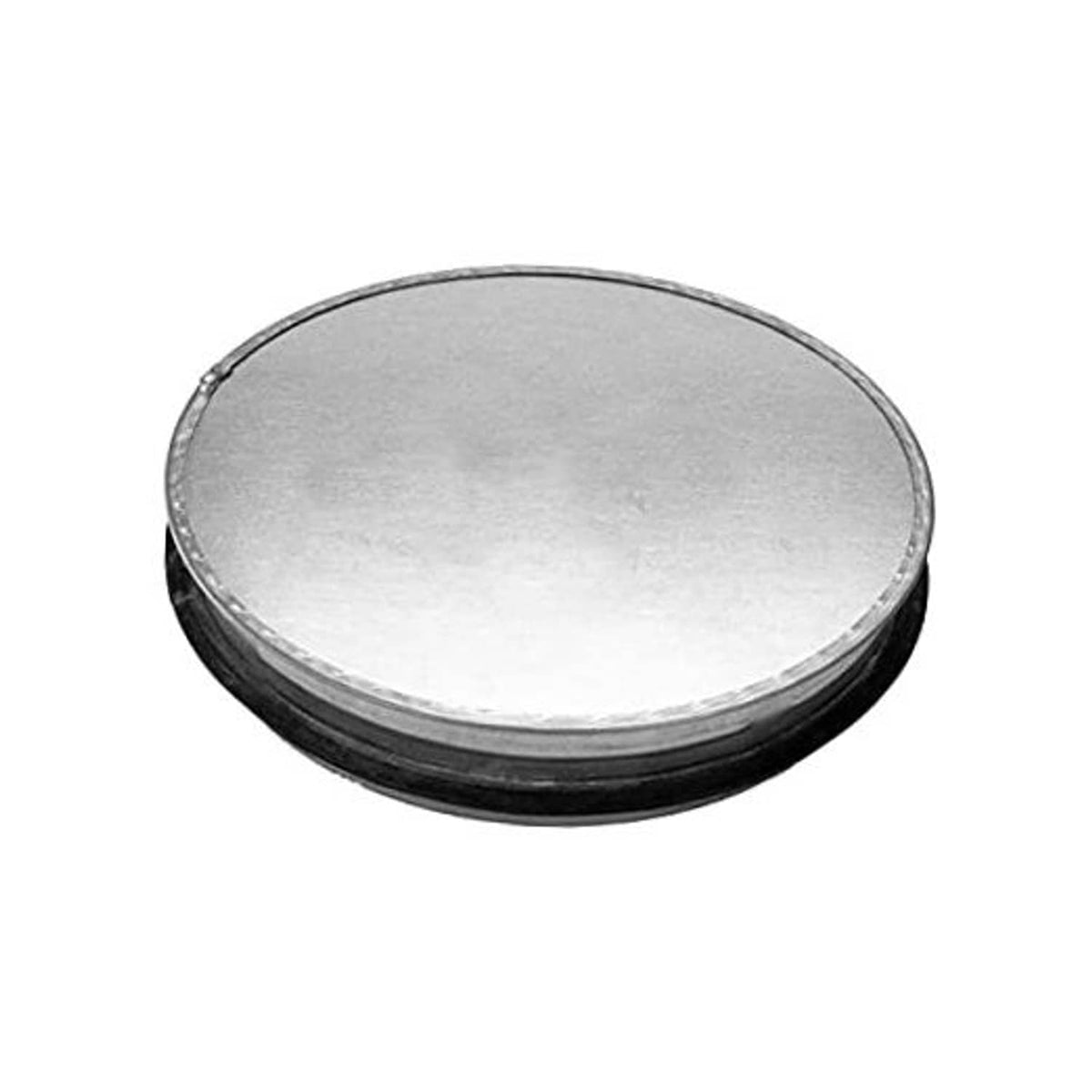 4-inch galvanized steel tee cap, round end plug with black rubber gasket edge
