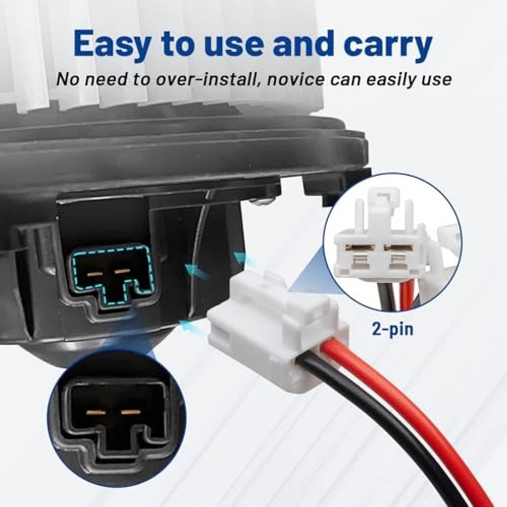 2-pin blower motor connector plug with red and black wires for mating socket