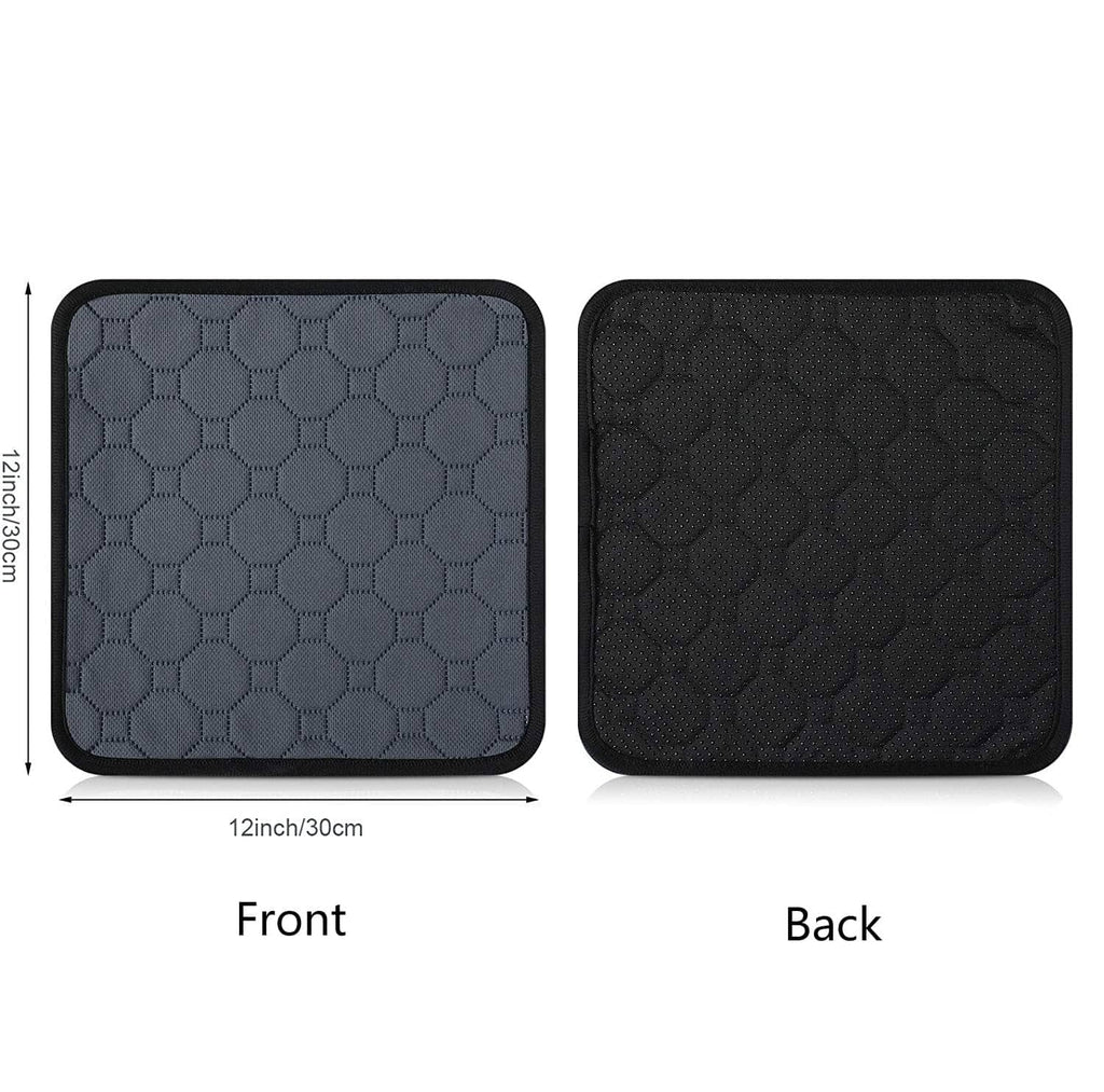 Washable waterproof guinea pig cage liner pad, front dark gray hex and back black textured