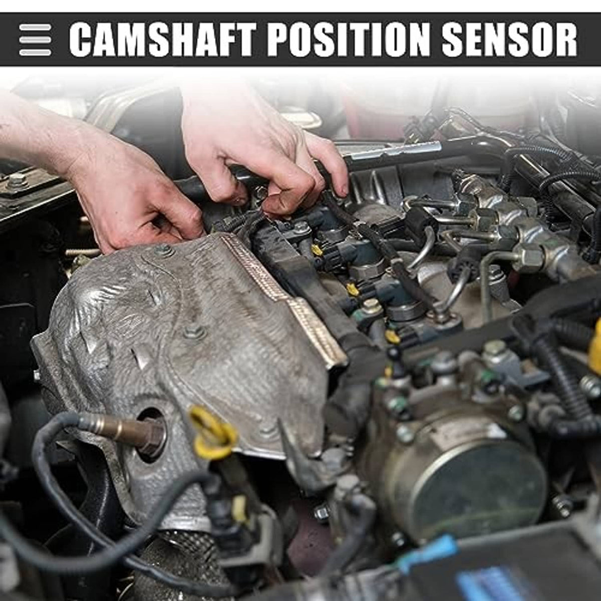 Camshaft position sensor being installed in an engine compartment