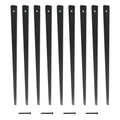 Matte black aluminum deck balusters, 72 pack of slim spindles with mounting holes
