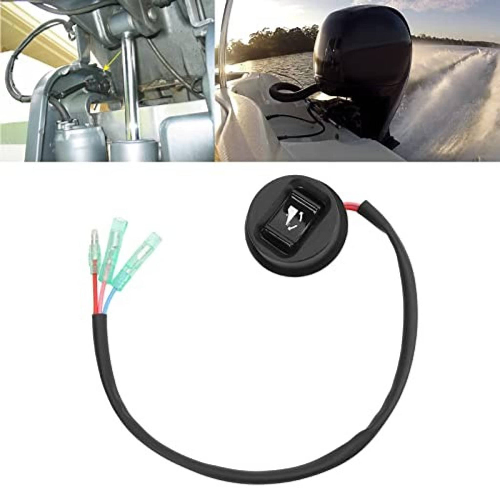 Trim tilt switch assembly with black cable loop and red/green 3-pin connector ends