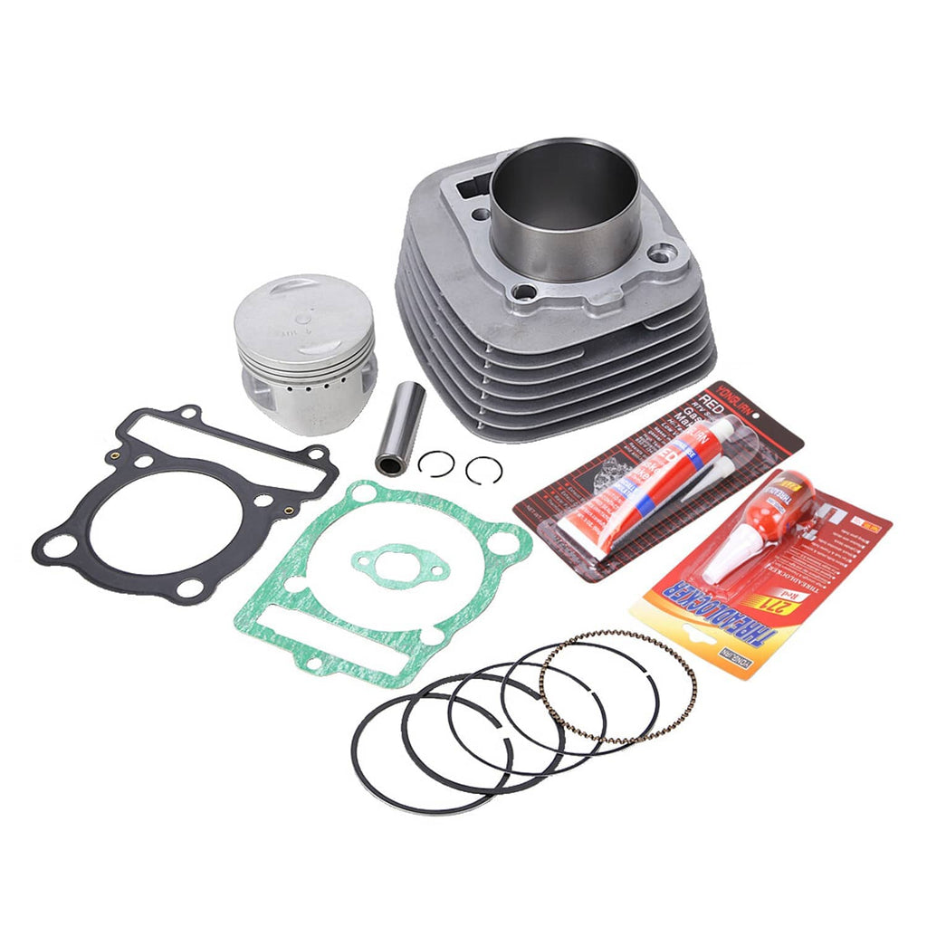 Cylinder top end kit set with piston, cylinder sleeve, gaskets, and piston rings
