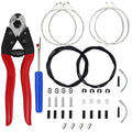 Red and black wire cutter with brake cable kit and small mounting pins