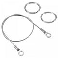 Stainless steel lanyard cable set with twisted wire and eyelet end loops