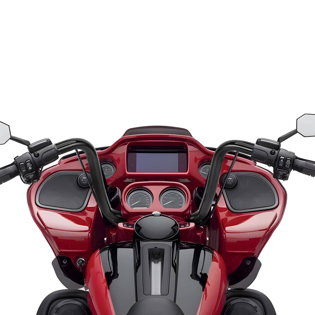 RivetOak Black 12" Rise Ape Hangers Handlebar Fit For Harley FLST FXST Sportster XL Dyna