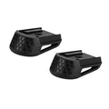 2-piece pistol magazine extension grips, black with textured hex grip panels