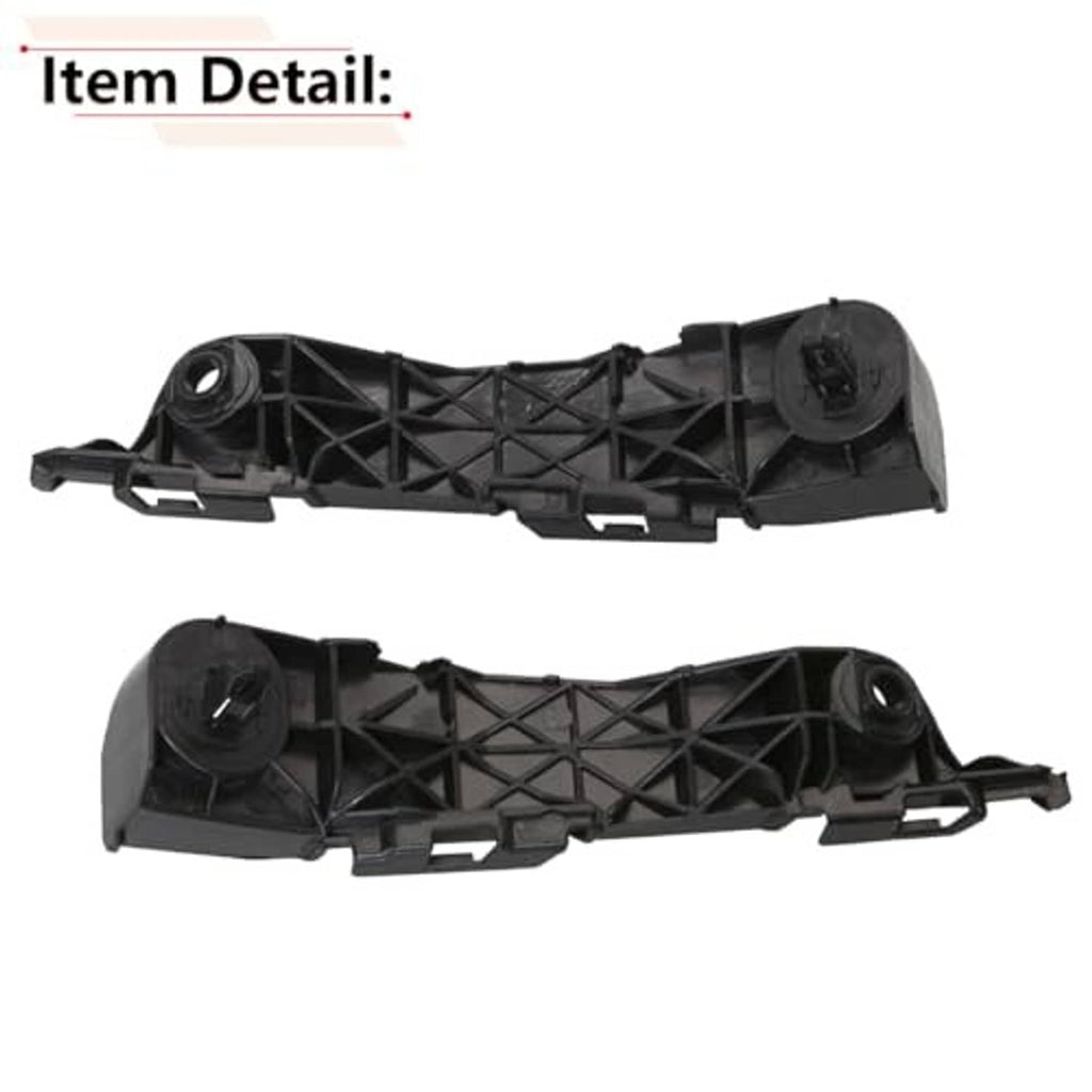 Black front bumper brackets close-up with molded loops, circular end mounts, cross bracing