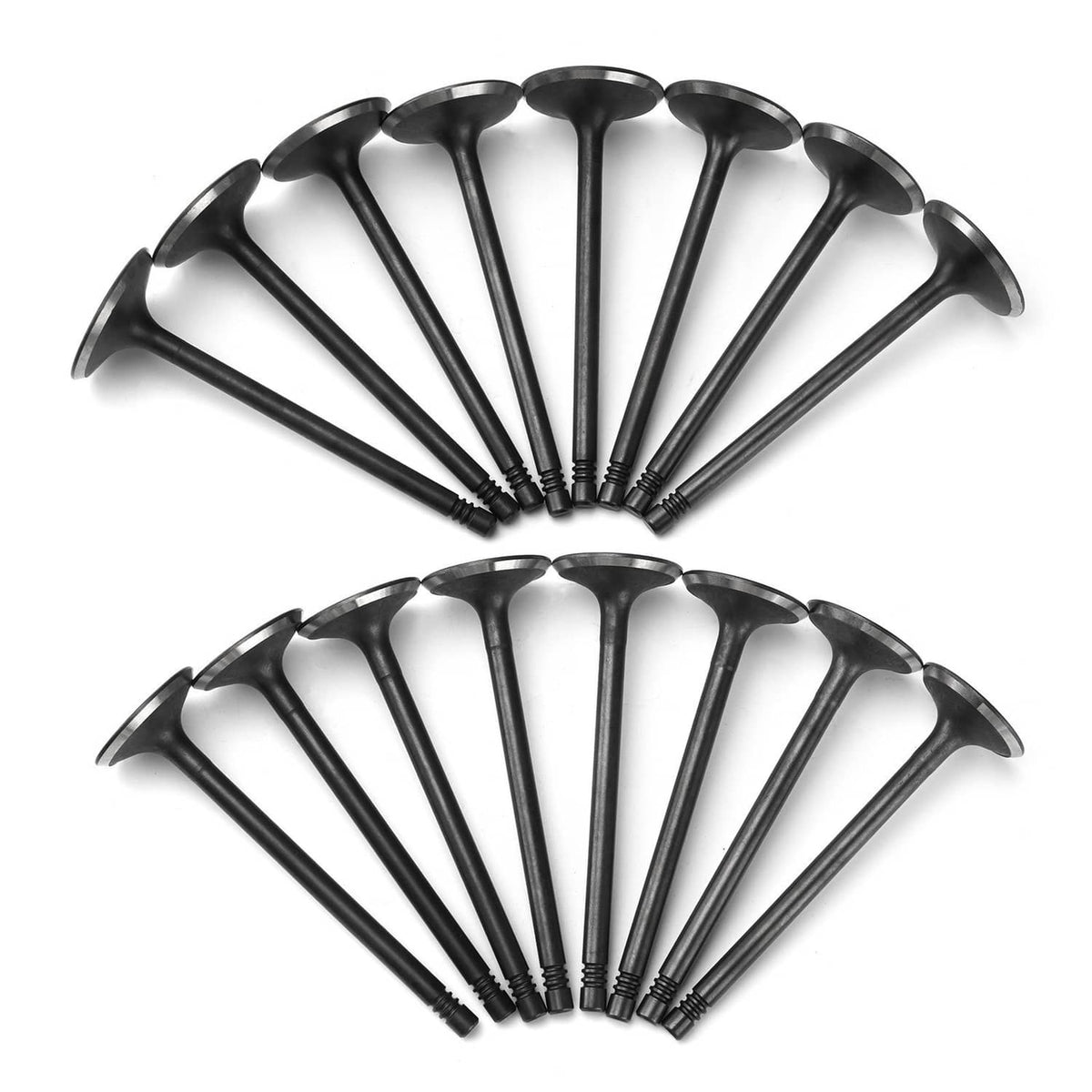 Curved black rocker arms with short mounting stems, shown as a multi-piece set
