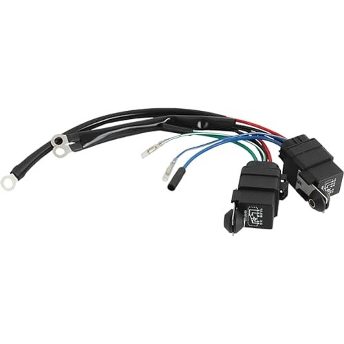 3-wire wiring harness with black module connectors and bundled wire leads