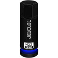 Black 1/2-inch drive 22mm hex impact socket, H22 CR-MO marking and blue ring
