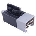 Black and gray safety plunger interlock switch with two metal pin terminals