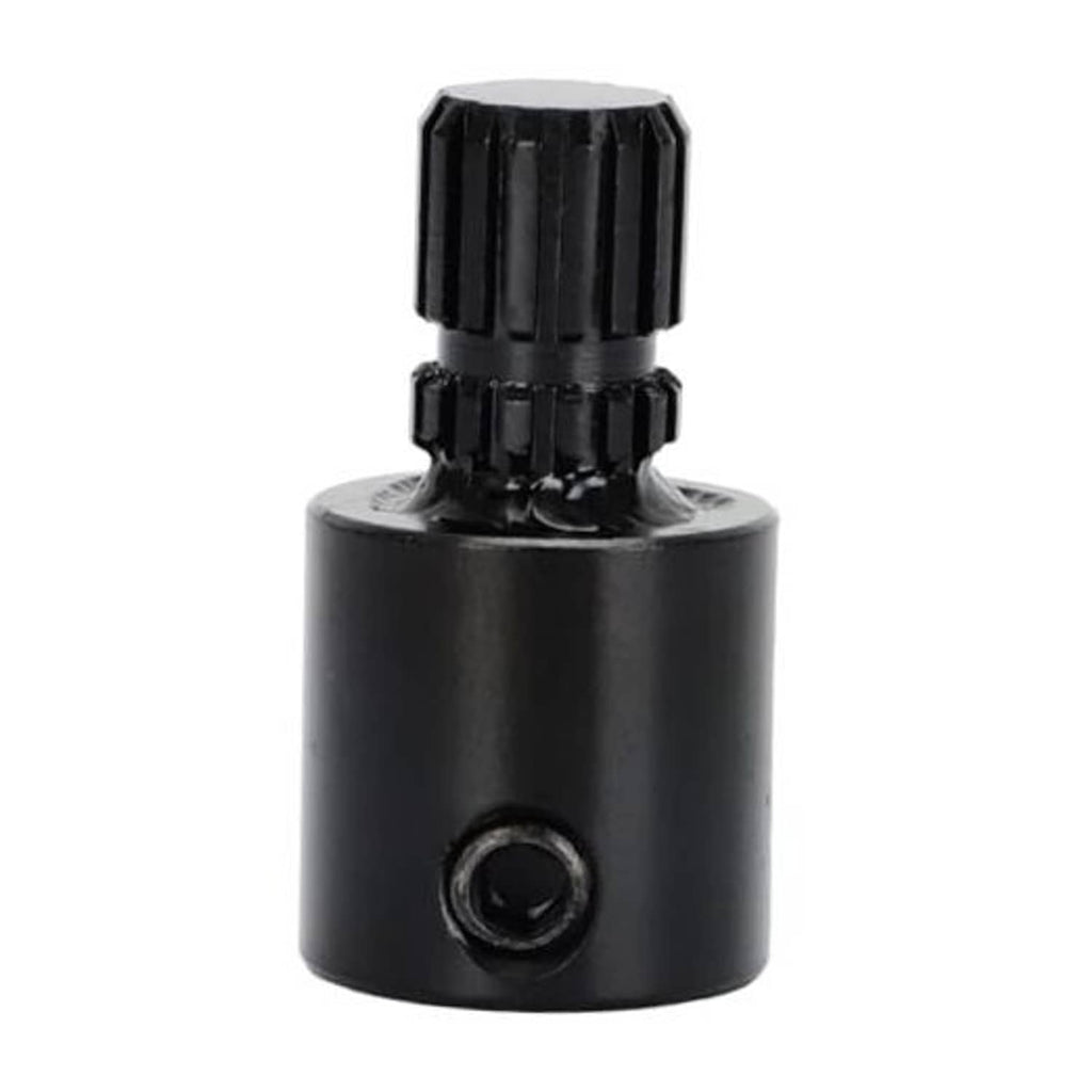 Black window crank shaft extension with knurled end and mounting hole