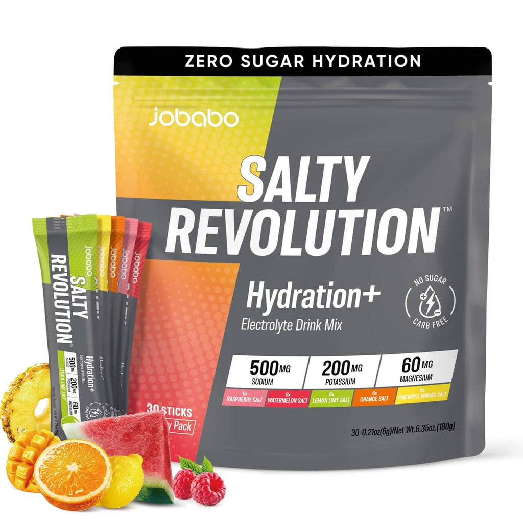 Hydration+ electrolyte drink mix pouch with colorful stick packets, zero sugar