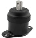 Black rubber engine motor mount with metal mounting plate and central stud