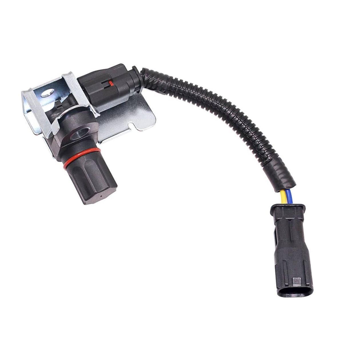 Rear differential ABS wheel speed sensor with mounting bracket and long cable