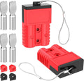 Red Anderson-style battery quick connect with black hard cover and silver terminals