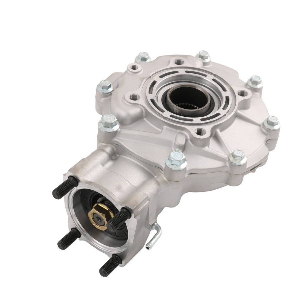 Rear differential wheel hub assembly with bearing housing and axle shaft stub